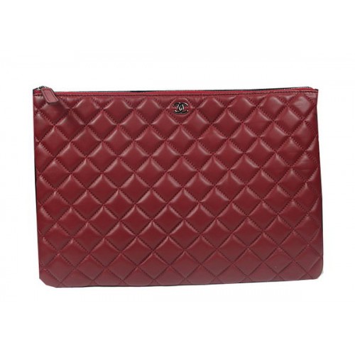 Chanel Clutch Bag Eredeti Báránybőr Bőr A69254 A69253 Burgundia