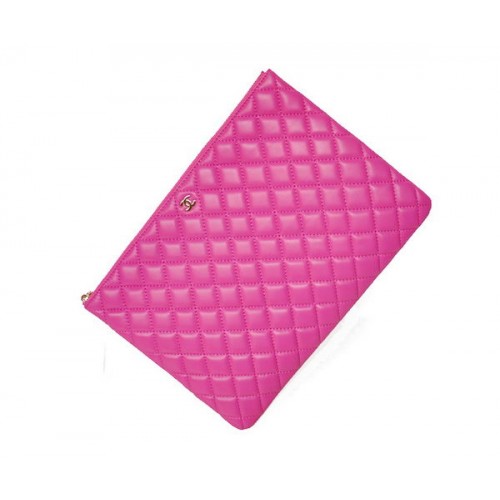Chanel Clutch Bag Rózsaszín Báránybőr Bőr A67780 Arany
