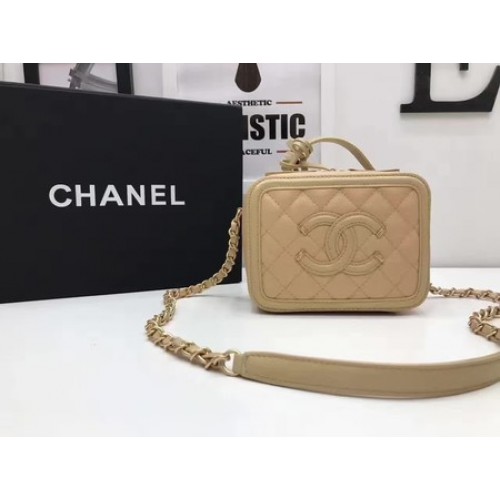 Chanel Kozmetikai Táska Eredeti Cannage Minta A93341 Barackszínű