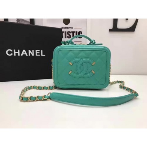 Chanel Kozmetikai Táska Eredeti Cannage Mintás A93341 Zöld