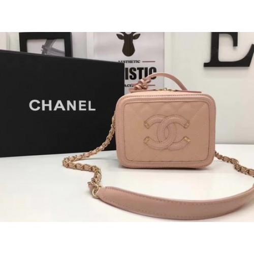 Chanel Kozmetikai Táska Eredeti Cannage Mintás A93341 Rózsaszín