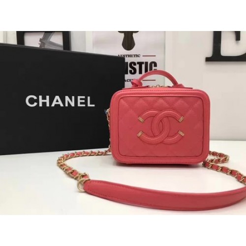 Chanel Kozmetikai Táska Eredeti Cannage Mintás A93341 Piros