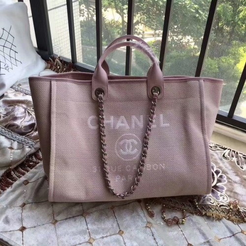 Chanel Deauville eredeti vászon bőr táska A68047-15