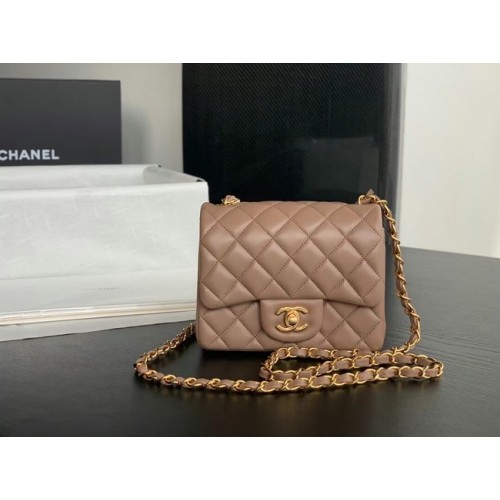 Chanel Flap báránybőr válltáska AS1115 Taupe