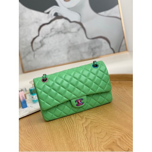 Chanel Flap Mirage báránybőr válltáska AS1112 zöld