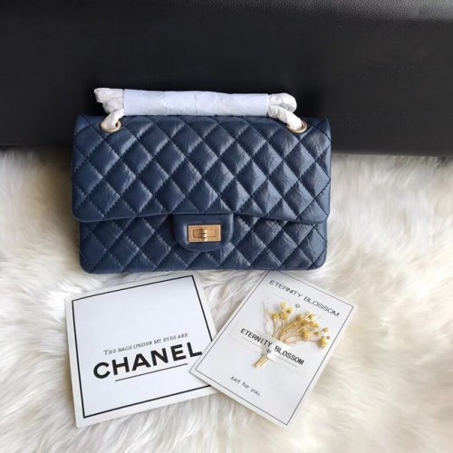 Chanel Flap Original marhabőr 30225 kékarany lánc