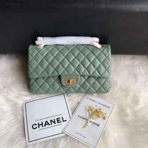 Chanel Flap Original marhabőr 30225 zöldarany lánc