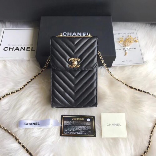 Chanel Flap Original Mobiltelefon táska 55698 fekete
