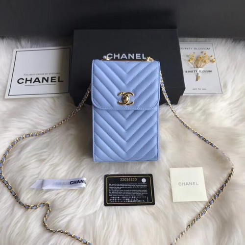 Chanel Flap Original Mobiltelefon táska 55698 kék