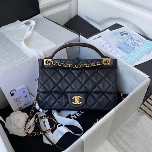 Chanel Flap Válltáska Eredeti Bőr AS2438 Fekete