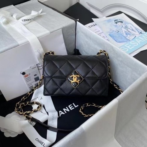 Chanel Flap Válltáska Eredeti bőr AS2633 fekete