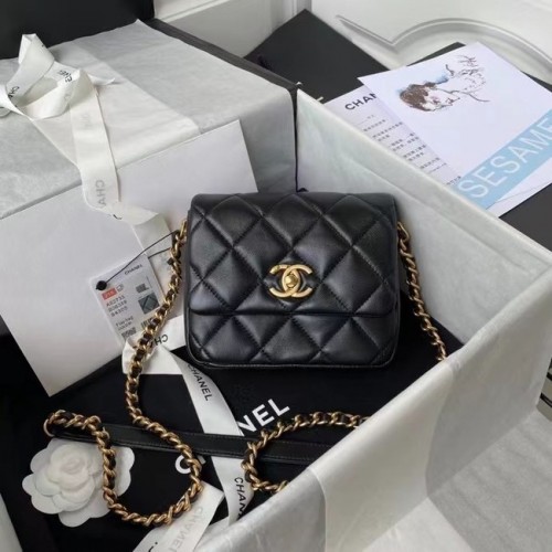 Chanel Flap Válltáska Eredeti Bőr AS2733 fekete