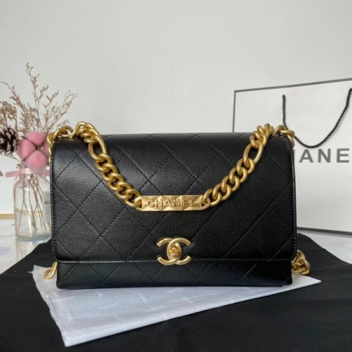 Chanel Flap Válltáska Eredeti Bőr AS2764 fekete