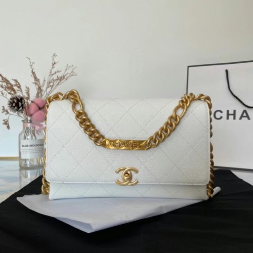 Chanel Flap Válltáska Eredeti Bőr AS2764 Fehér