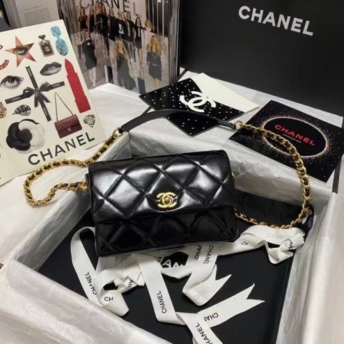 Chanel Flap Válltáska Eredeti Bőr AS9957 Fekete