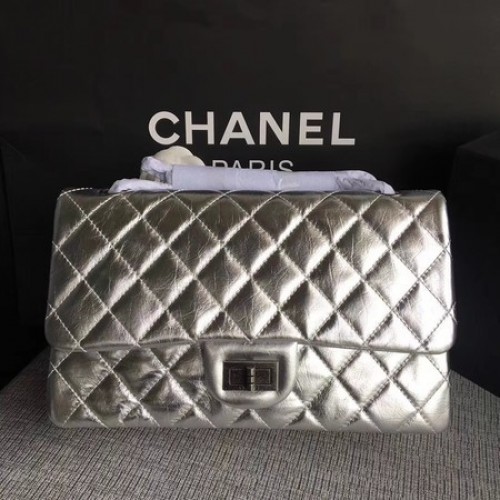 Chanel Flap Válltáska Ezüst Eredeti Borjúbőr 277 Ezüst