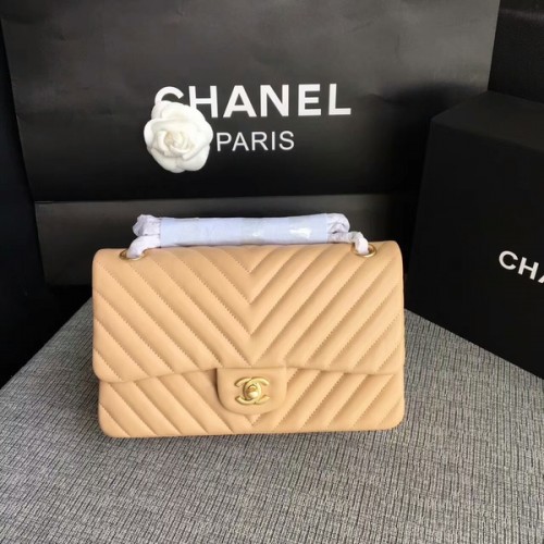 Chanel Flap Válltáska Camel Eredeti Báránybőr CF1112 Arany