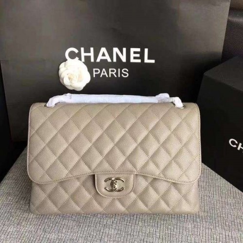 Chanel Szürke Eredeti Borjúbőr Válltáska CF1113 Ezüst