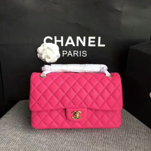 Chanel Flap Válltáska Eredeti Szarvasbőr Bőr CF1112 Barackszínű