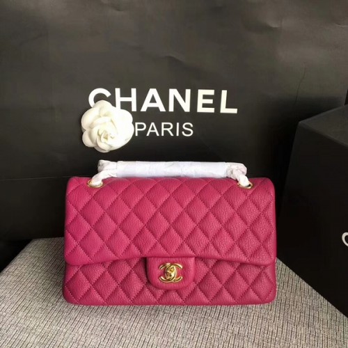 Chanel Flap Válltáska Eredeti Szarvasbőr Bőr CF1112 Rózsaszín