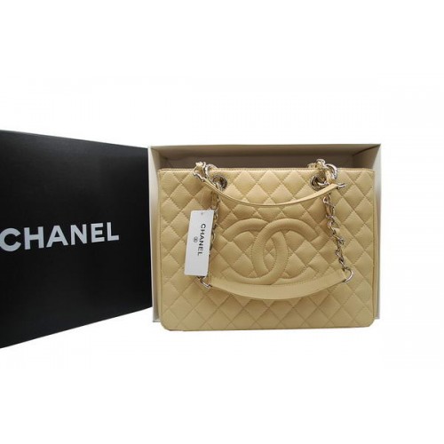 Hot Style Chanel GST Caviar Bőr Coco Táska A36092 Krém Ezüst