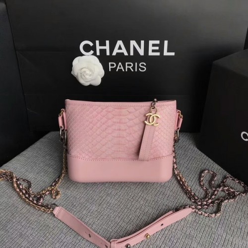 Chanel Gabrielle Mini Válltáska Eredeti Python Bőr 8122A Rózsaszín