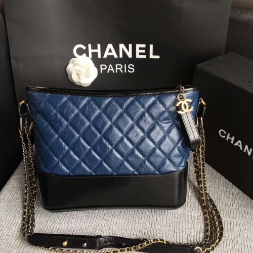 Chanel Gabrielle Válltáska Eredeti Borjúbőr A93842 Kék