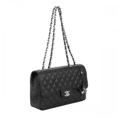 Chanel Jumbo Caviar Flap Bags A28600 Fekete