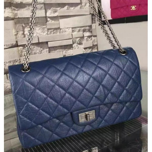 Chanel Jumbo Klasszikus Zsebtáska Fekete Eredeti Borjúbőr CHA6212 Kék