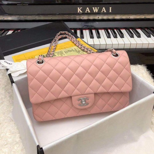 Chanel Jumbo Dupla Levelű Táska Eredeti Báránybőr Bőr A36097 Rózsaszín Arany