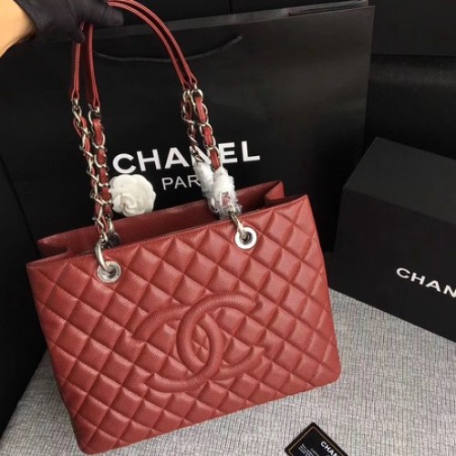 Chanel LE Boy Grand bevásárlótáska GST Wine Cannage Pattern A50995 ezüst