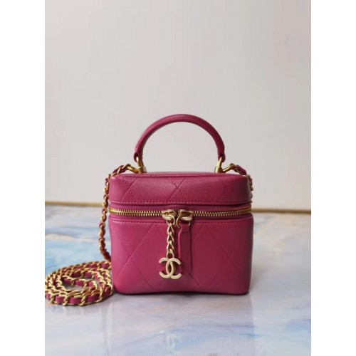 Chanel báránybőr kristály borjúbőr aranyszínű fém AS1889 rózsaszín