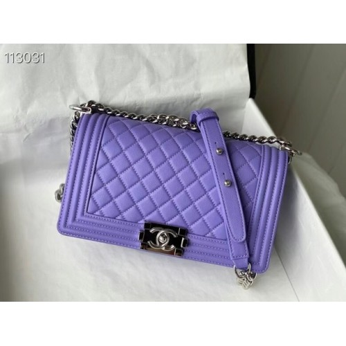 Chanel Le Boy Flap Válltáska Eredeti Bőr A67086 Lila