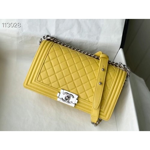 Chanel Le Boy Flap Válltáska Eredeti Bőr A67086 Sárga