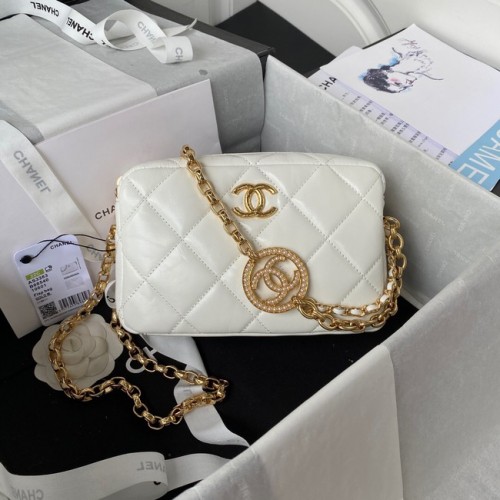 Chanel MINI FÉNYKÉPEZŐ TOK AS3383 fehér