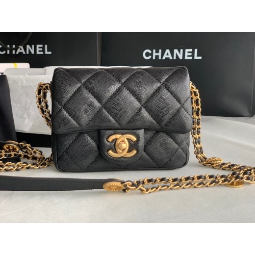 Chanel MINI FÜLES TÁSKA AS3368 fekete