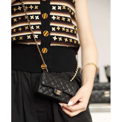 Chanel Mini Eredeti Bőr Táska 1116 Fekete