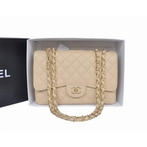 Chanel eredeti barackos kaviár bőr fedeles táska A28600 arany