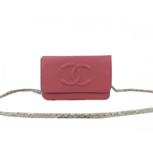 Chanel eredeti Cannage Patterns bőr mini fedeles táska CHA48654 rózsaszín