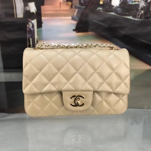 Chanel eredeti kaviár bőr fedeles keresztpántos kézitáska CF1116 arany arany lánc