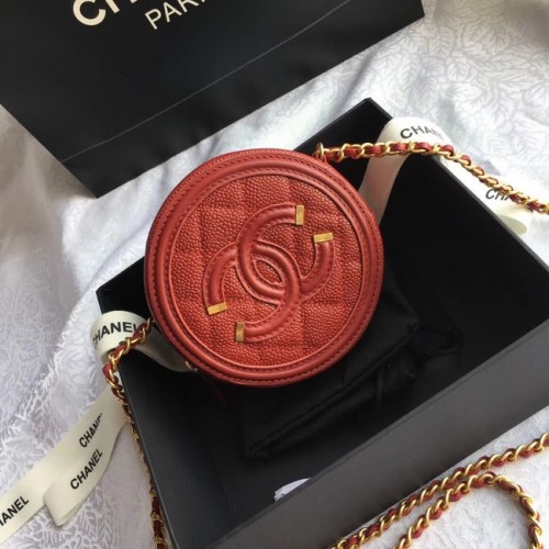 Chanel eredeti clutch lánccal A81599 piros