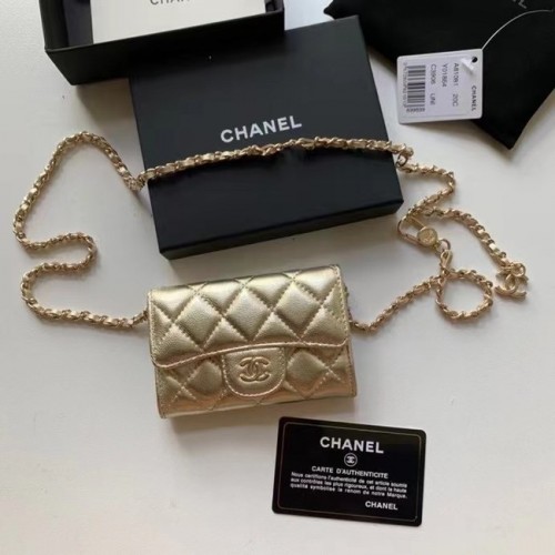 Chanel eredeti szemcsés borjúbőr zsebes 81081 arany