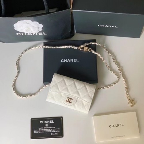 Chanel eredeti szemcsés borjúbőr zsebes 81081 fehér