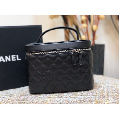 Chanel eredeti Lather kozmetikai táska 5961 fekete