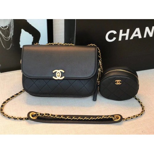 Chanel eredeti bőr táska C5787 fekete