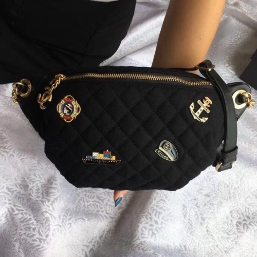 Chanel eredeti övtáska A57869 fekete