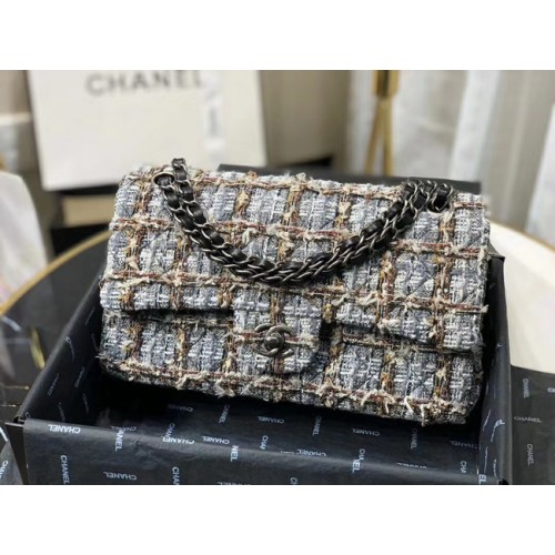Chanel eredeti fedeles táska Twill soft A01112 szürke
