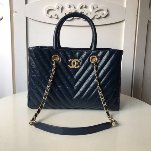 Chanel Original nagy bevásárlótáska A57974 sötétkék