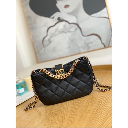 Chanel KIS HOBO TÁSKA AS3476 fekete