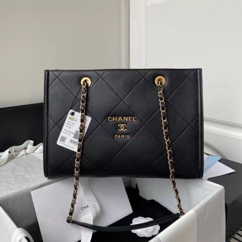 Chanel bevásárlótáska eredeti bőr AS2752 fekete